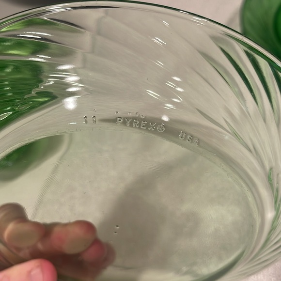 Vtg 9 Pc Corelle Pyrex Festiva Spring Green Dinner Salad Plates/Bowls Set - Picture 6 of 7